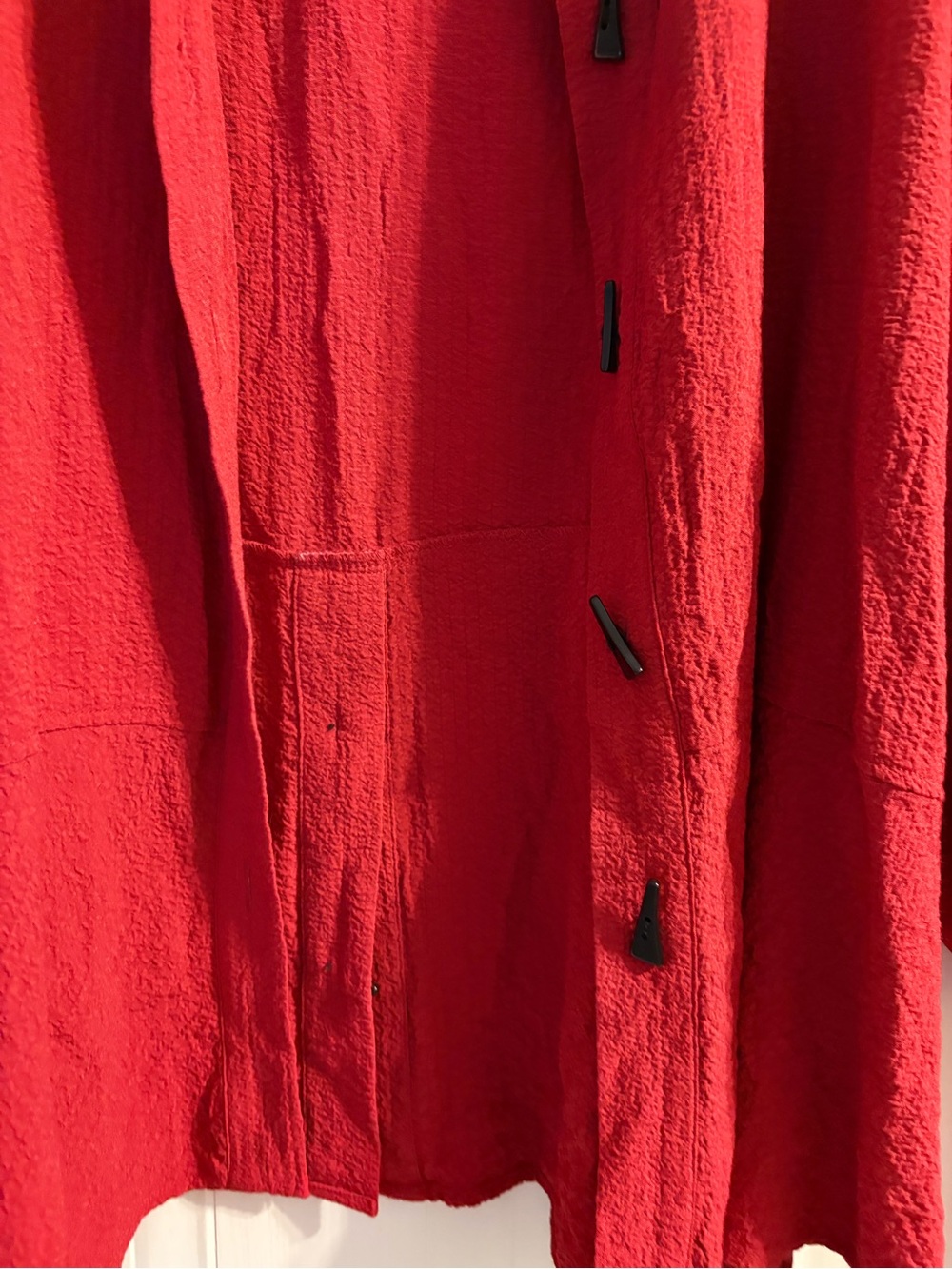 Ali Miles Red Textured Button-Front Jacket - Picture 2 of 4